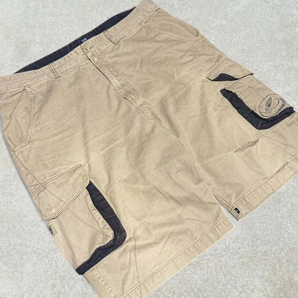 Kirra Vintage Y2K Men's Beige Cotton Cargo Shorts Size 38